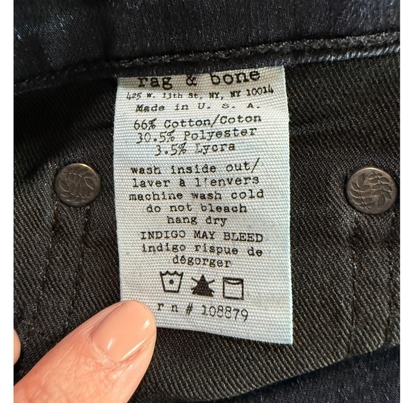 rag & bone Dark Blue Flare Jeans - Picture 10 of 15